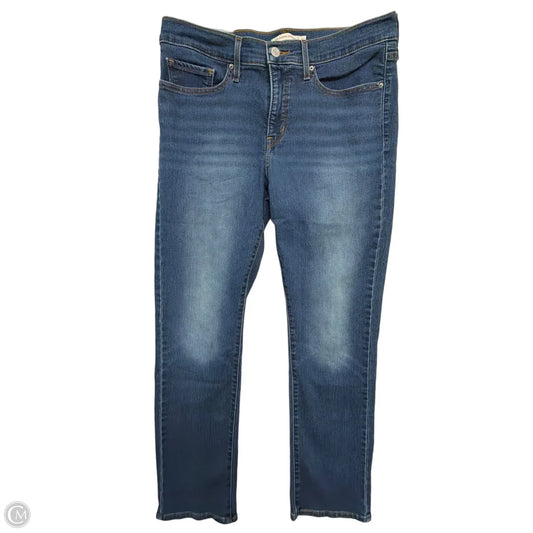 Jeans Straight By Levis In Blue Denim, Size: 10