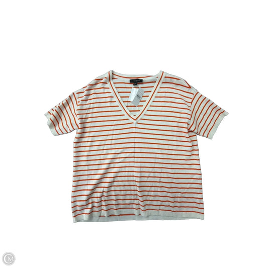Top Short Sleeve By Ann Taylor In Striped Pattern, Size: S