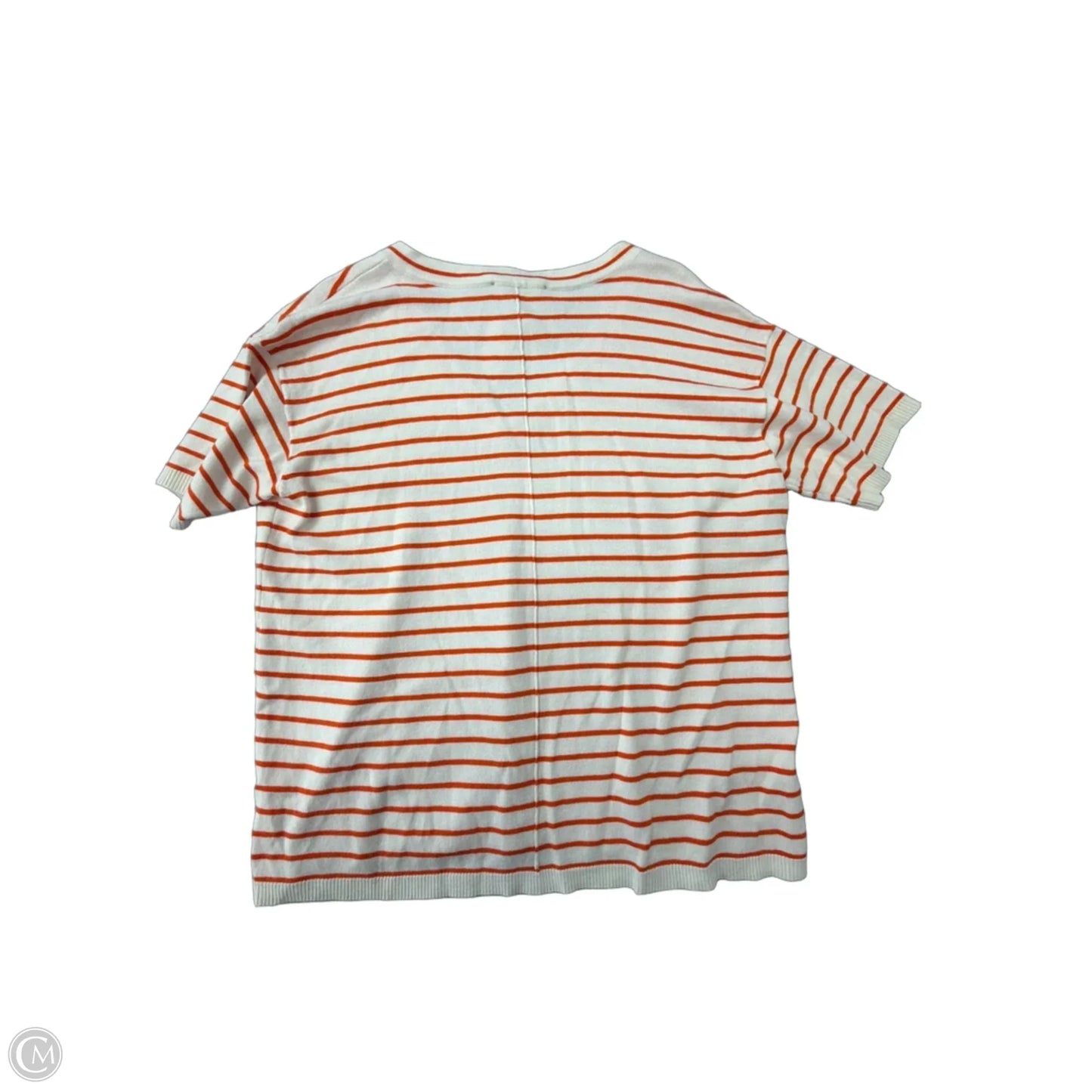 Top Short Sleeve By Ann Taylor In Striped Pattern, Size: S