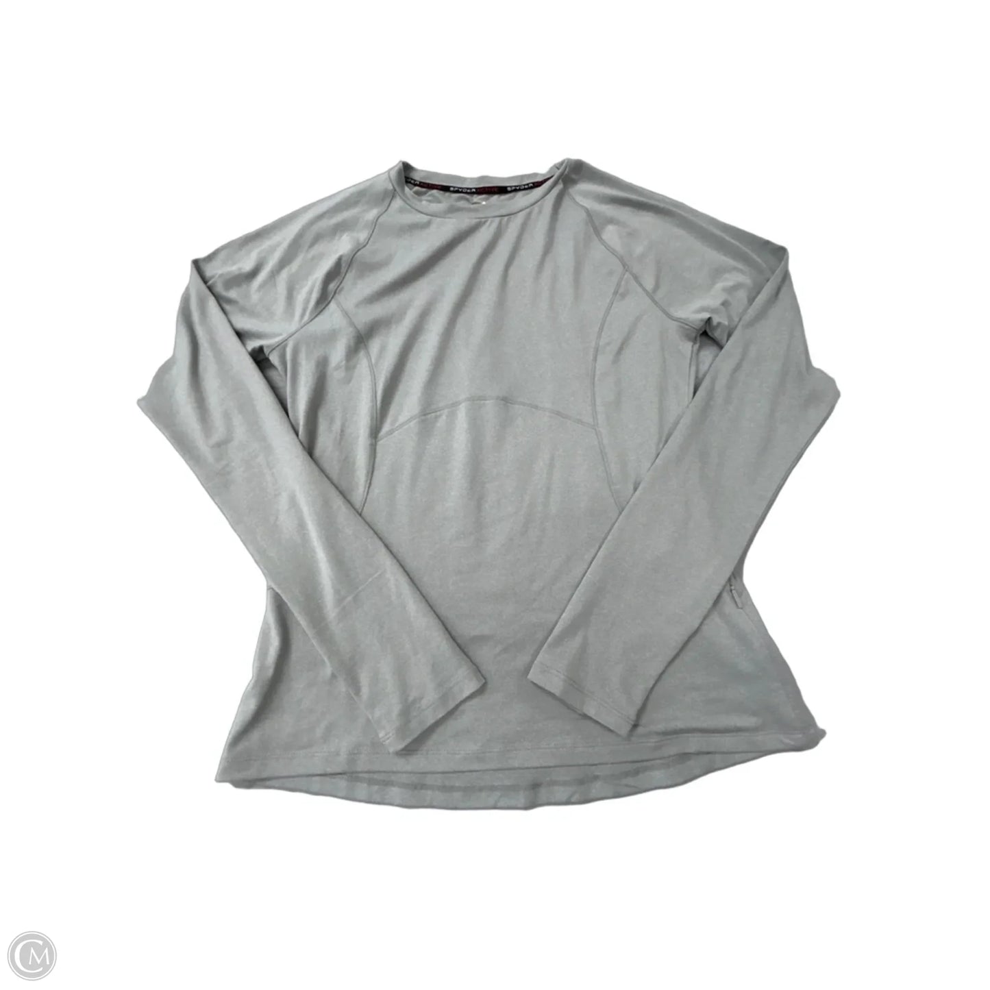 Athletic Top Long Sleeve Crewneck By Spyder In Grey, Size: M