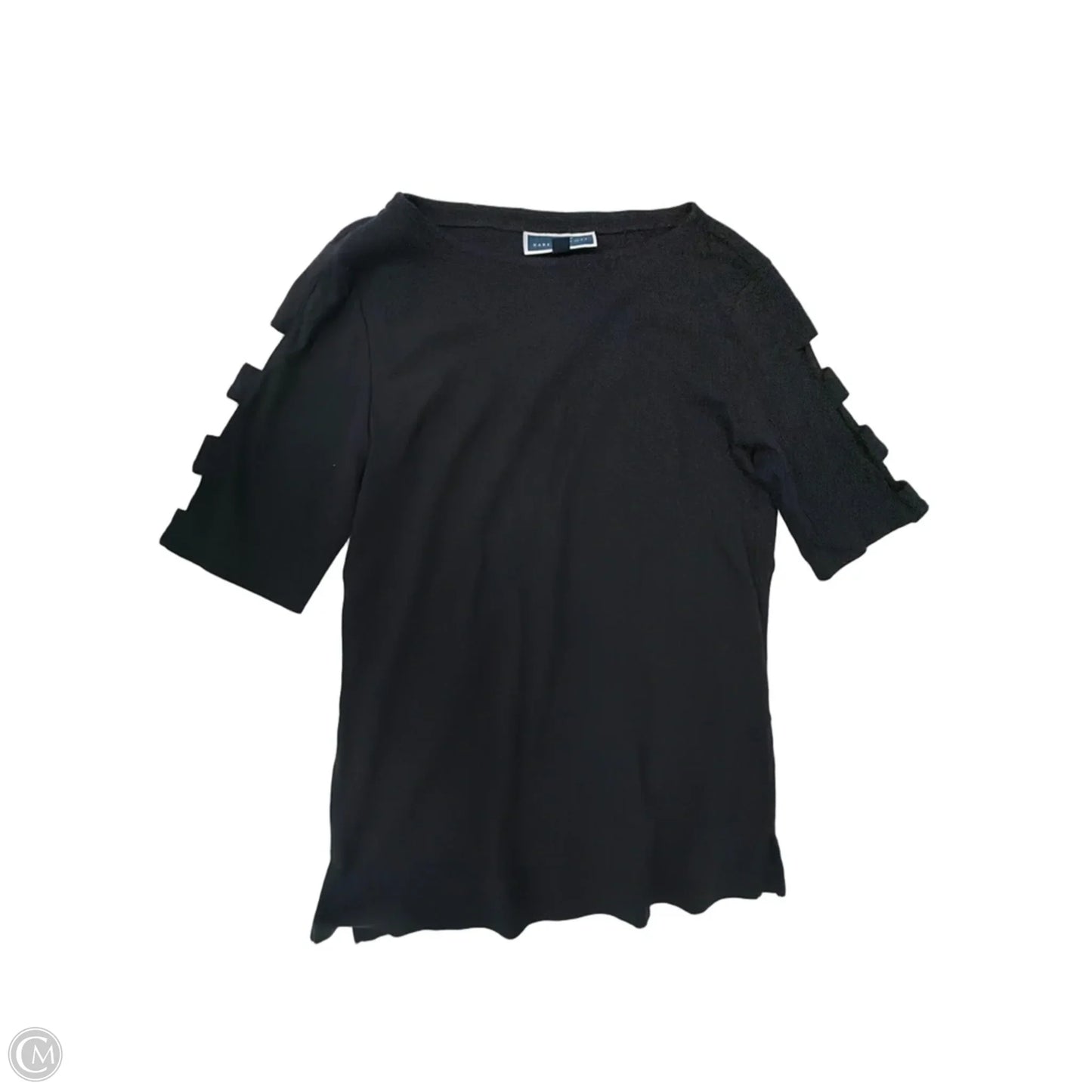 Top Short Sleeve By Karen Scott In Black, Size: M