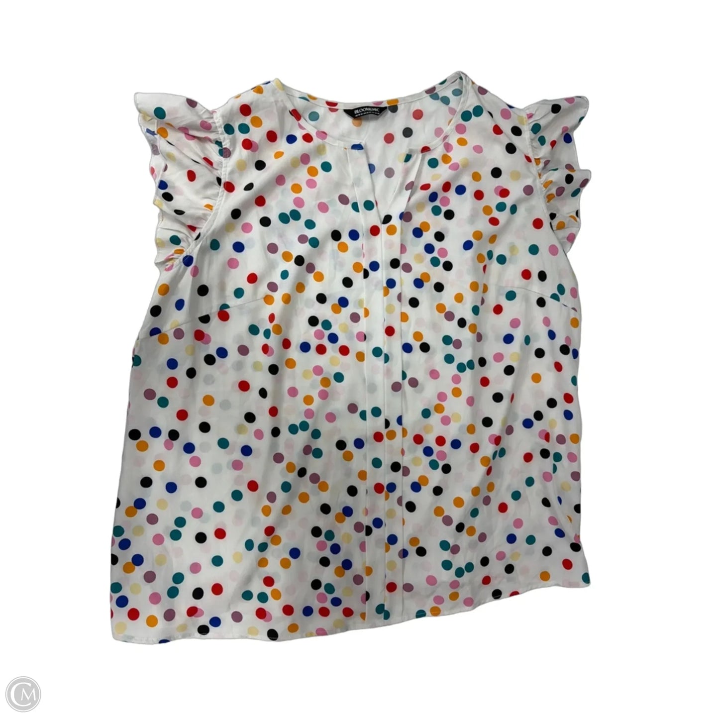 Top Short Sleeve By Bloomchic In Polkadot Pattern, Size: 1x