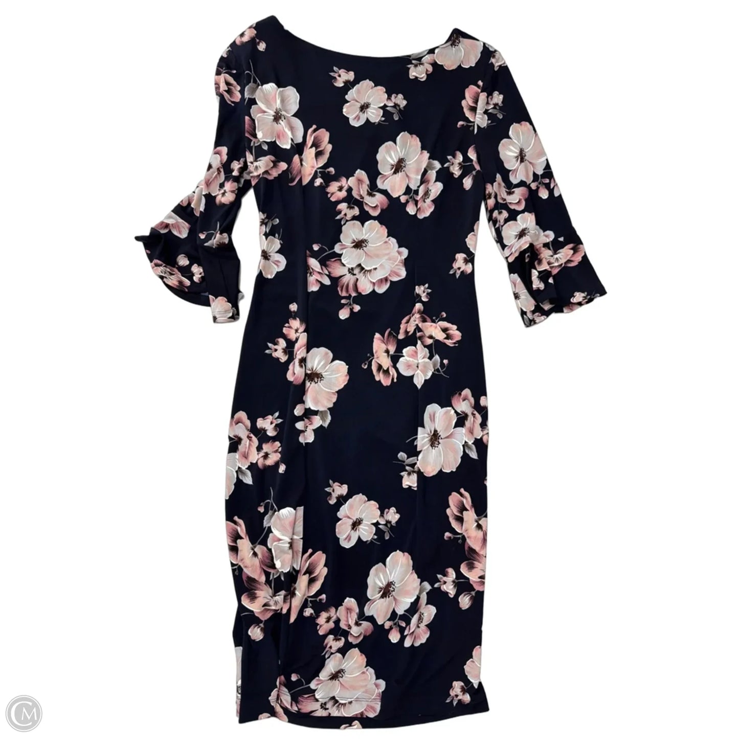 Dress Casual Midi By Connected Apparel In Floral Print, Size: S