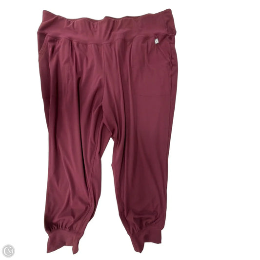 Athletic Pants By Livi Active In Maroon, Size: 3x
