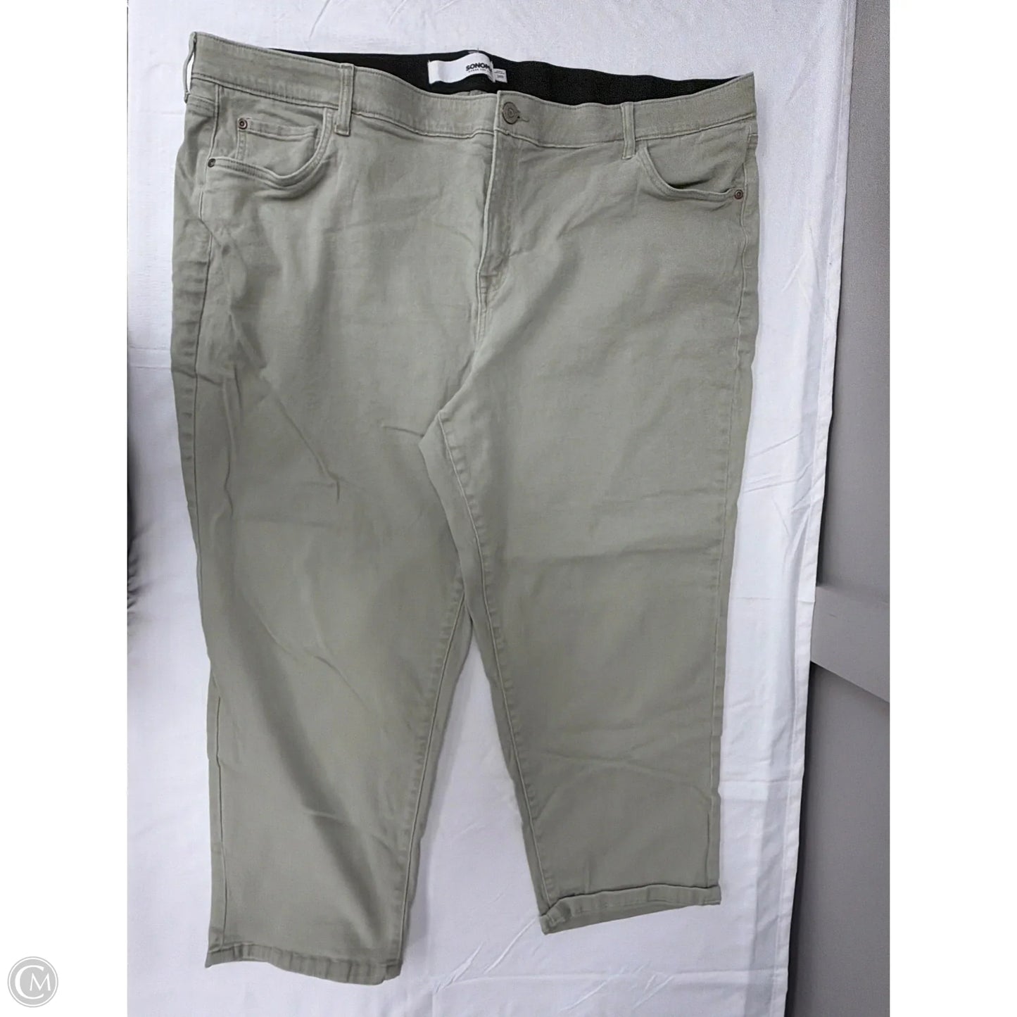 Pants Cropped By Sonoma In Green, Size: 24