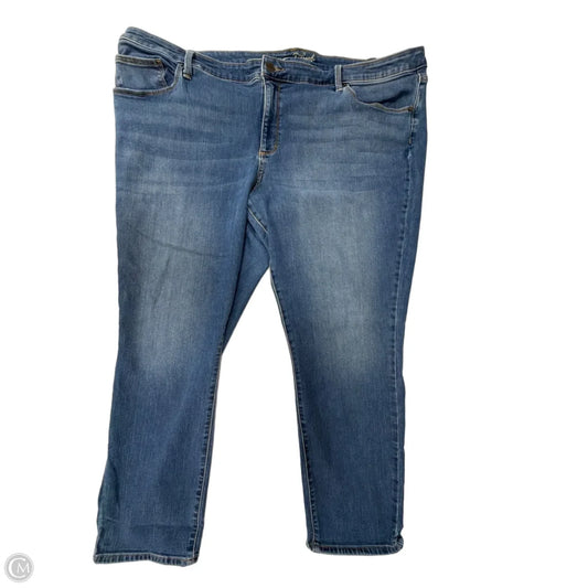 Jeans Cropped By Universal Thread In Blue Denim, Size: 26