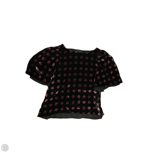 Top Short Sleeve By Ann Taylor In Polkadot Pattern, Size: Xs