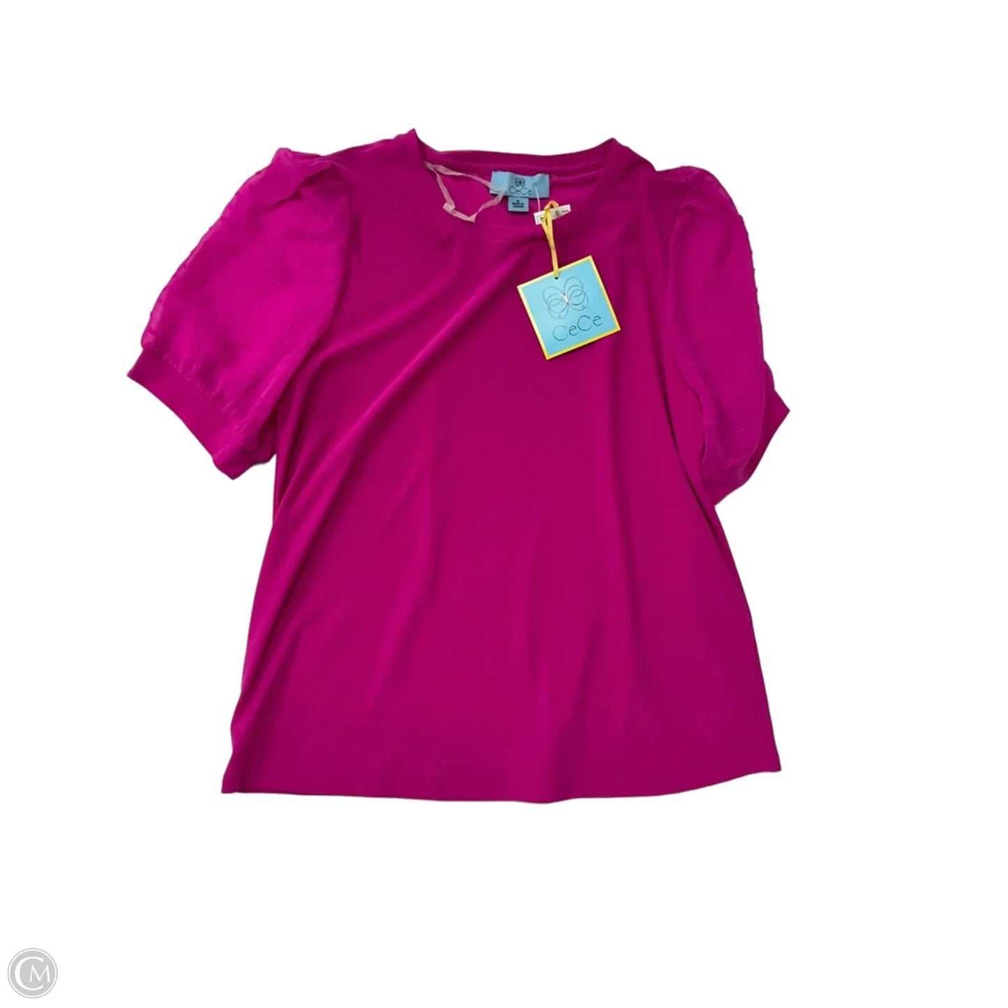 Top Short Sleeve By Cece In Pink, Size: M