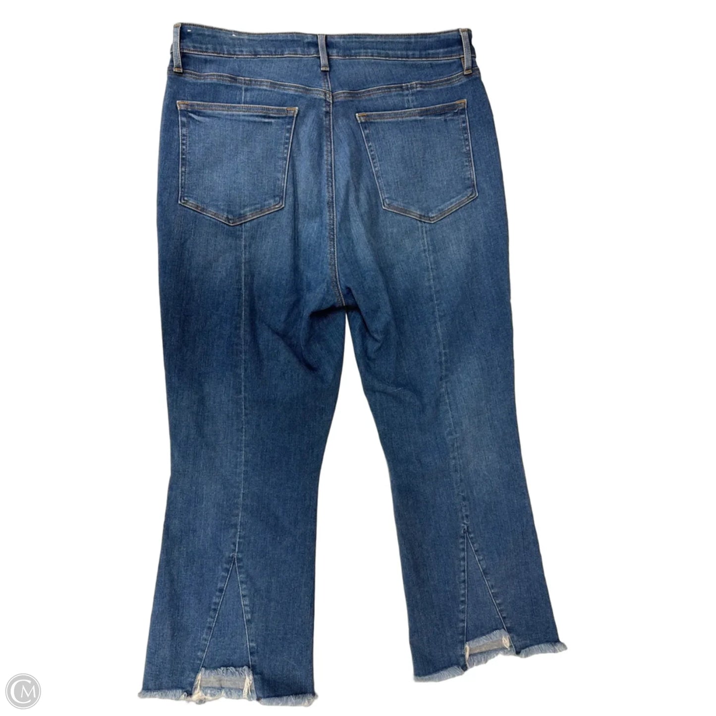 Jeans Flared By Loft In Blue Denim, Size: 14