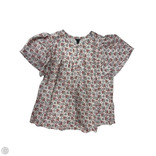 Top Short Sleeve By Ann Taylor In Multi-colored, Size: M