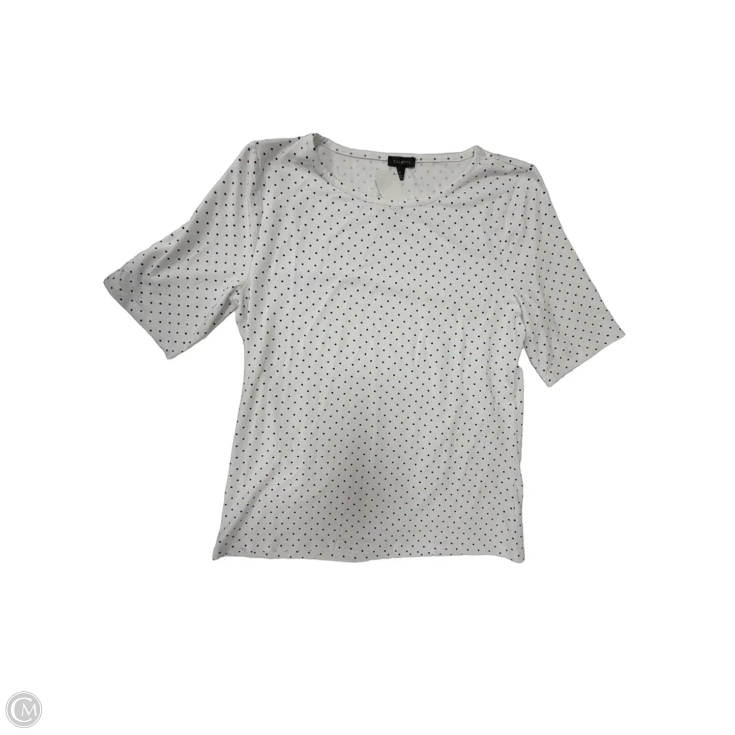 Top Short Sleeve By Talbots In Polkadot Pattern, Size: M
