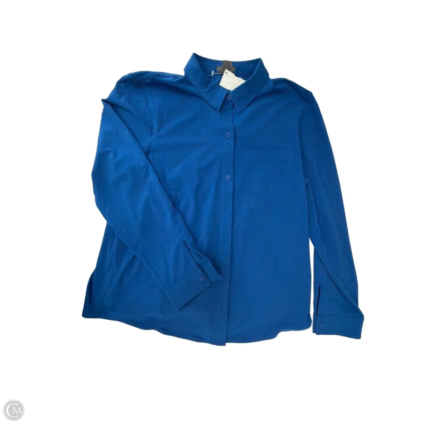 Top Long Sleeve By Eddie Bauer In Blue, Size: L