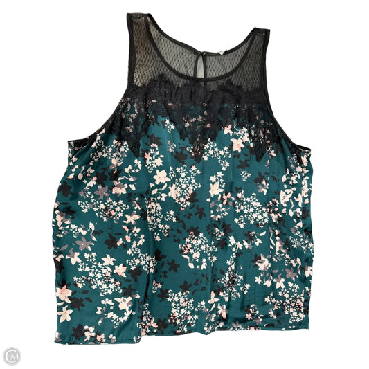 Top Sleeveless By Maurices In Floral Print, Size: 3x