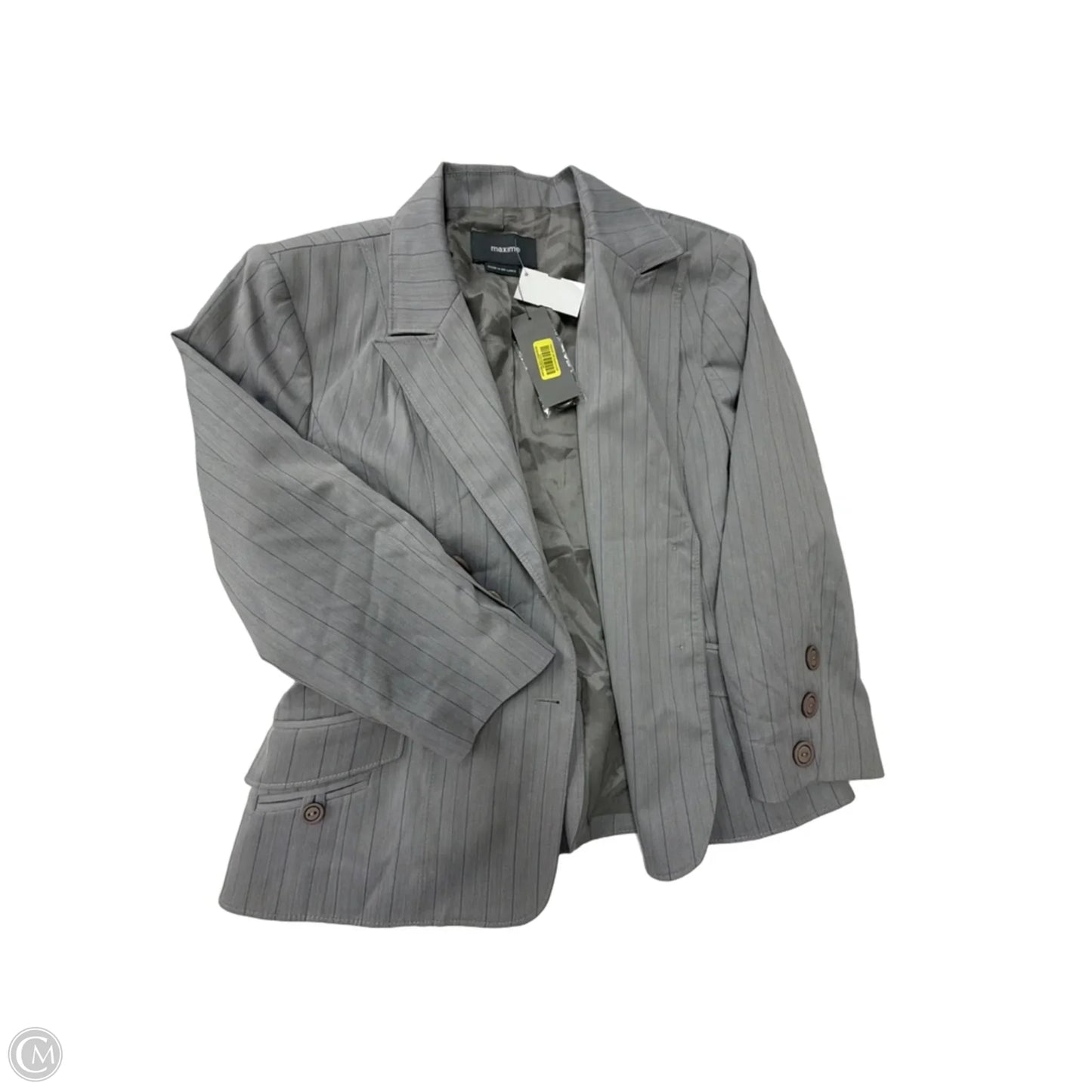 Blazer By Clothes Mentor In Grey, Size: L