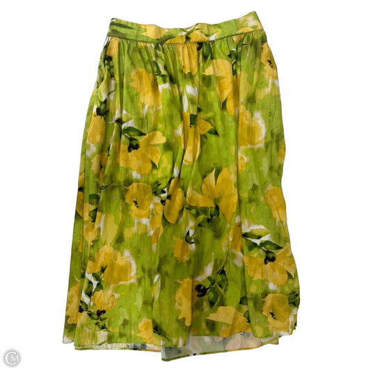 Skirt Midi By Simply Vera In Floral Print, Size: Mp