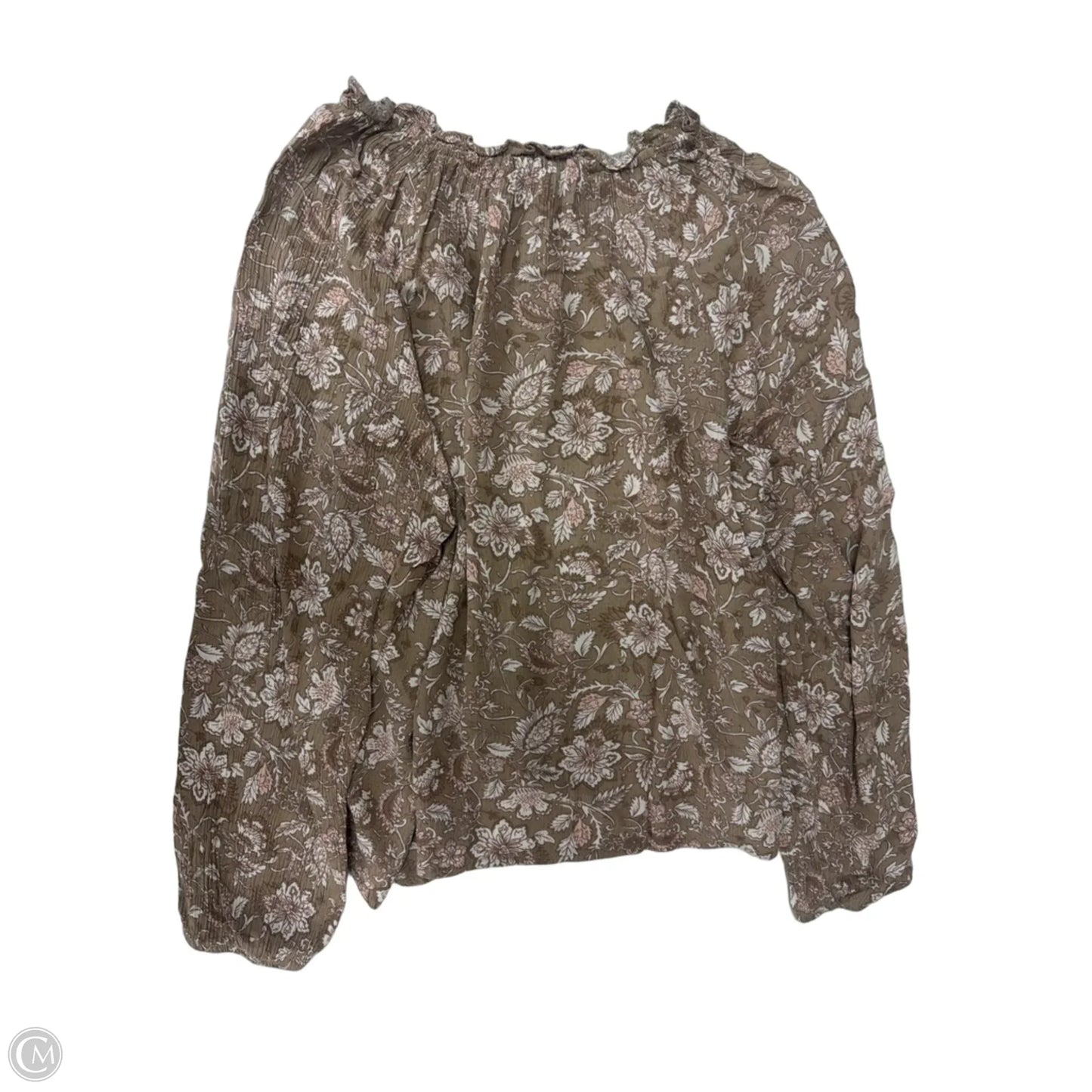 Top Long Sleeve By Clothes Mentor In Tan, Size: Xl