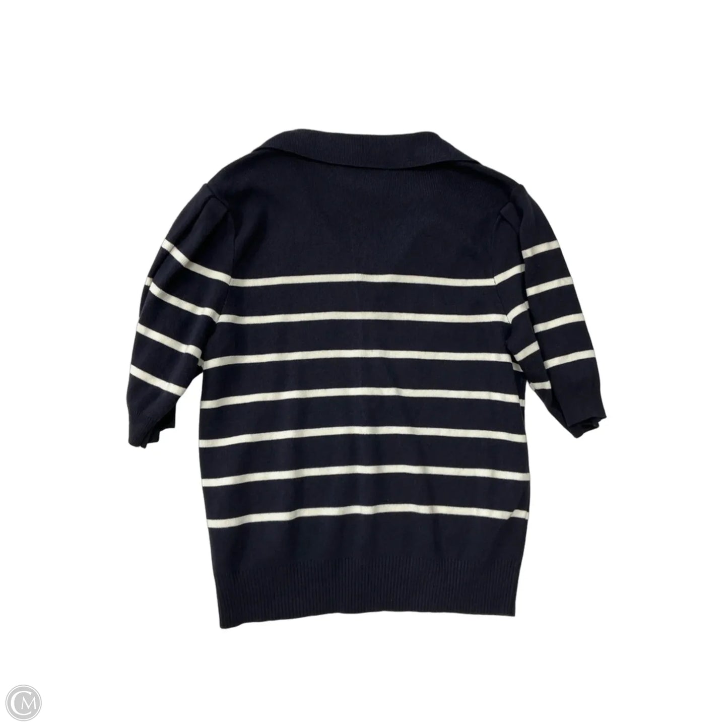 Top Short Sleeve By Free Assembly In Striped Pattern, Size: S