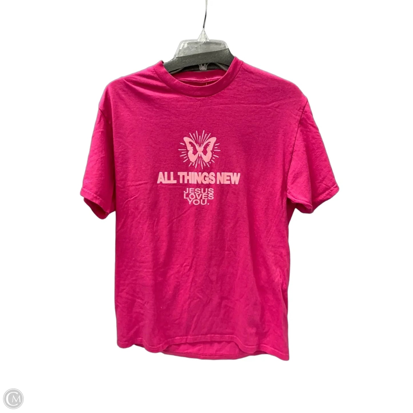 Top Short Sleeve By Clothes Mentor In Pink, Size: M