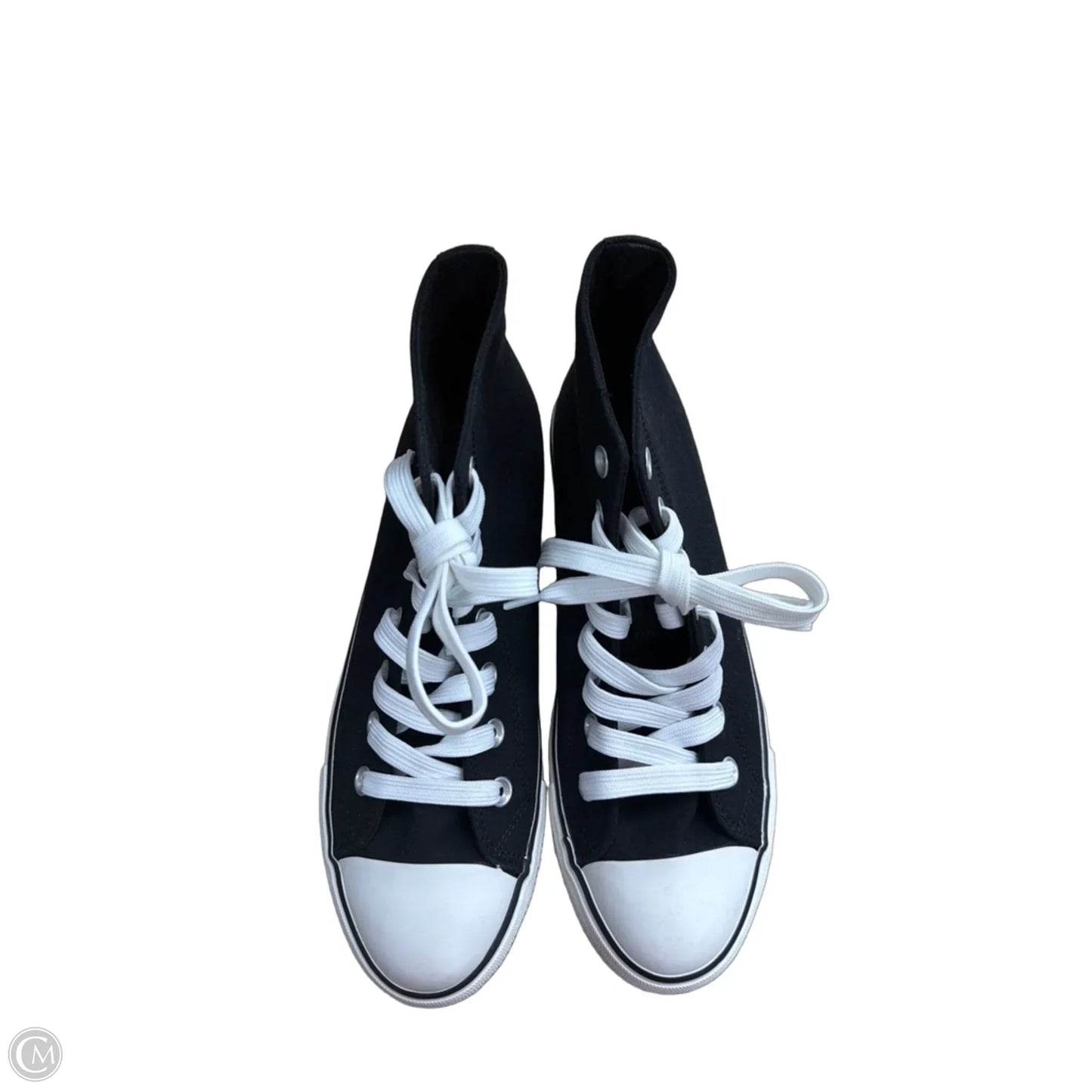Shoes Sneakers Platform By Falls Creek In Black & White, Size: 10