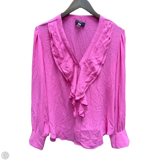 Top Long Sleeve By Tahari By Arthur Levine In Pink, Size: Xl