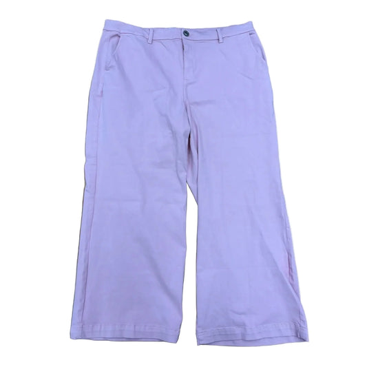 Jeans Wide Leg By Lane Bryant In Pink Denim, Size: 24