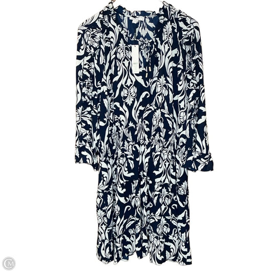 Dress Casual Midi By Chicos In Blue, Size: 1x