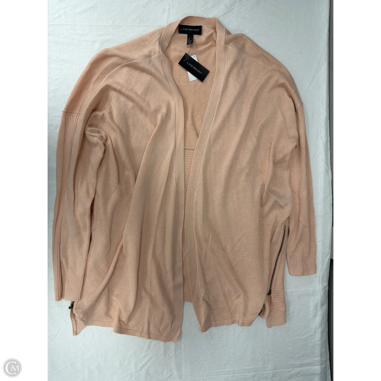 Sweater Cardigan By Lane Bryant In Peach, Size: 1x