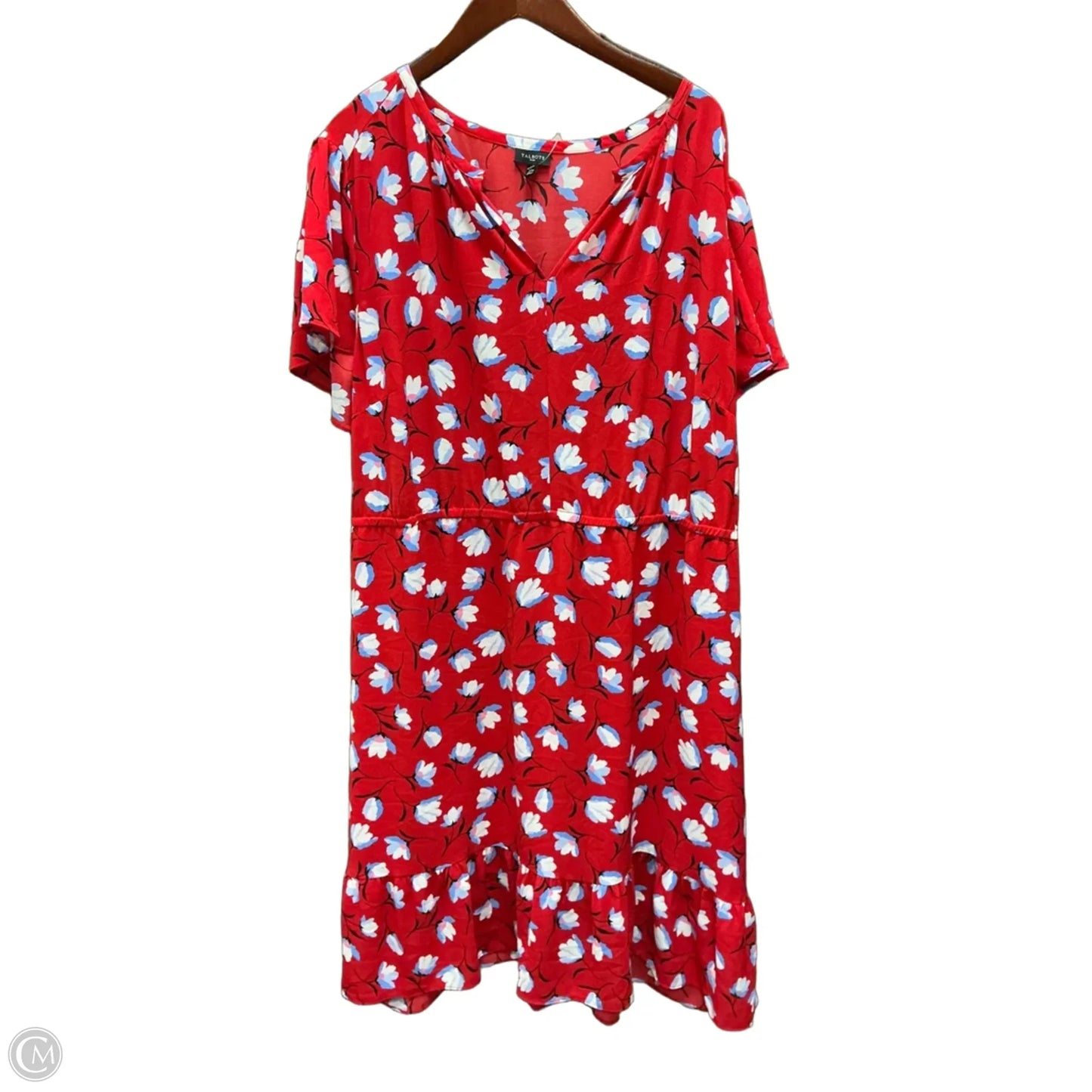 Dress Casual Midi By Talbots In Red, Size: 2x