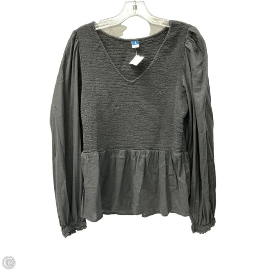 Top Long Sleeve By Old Navy In Black, Size: L