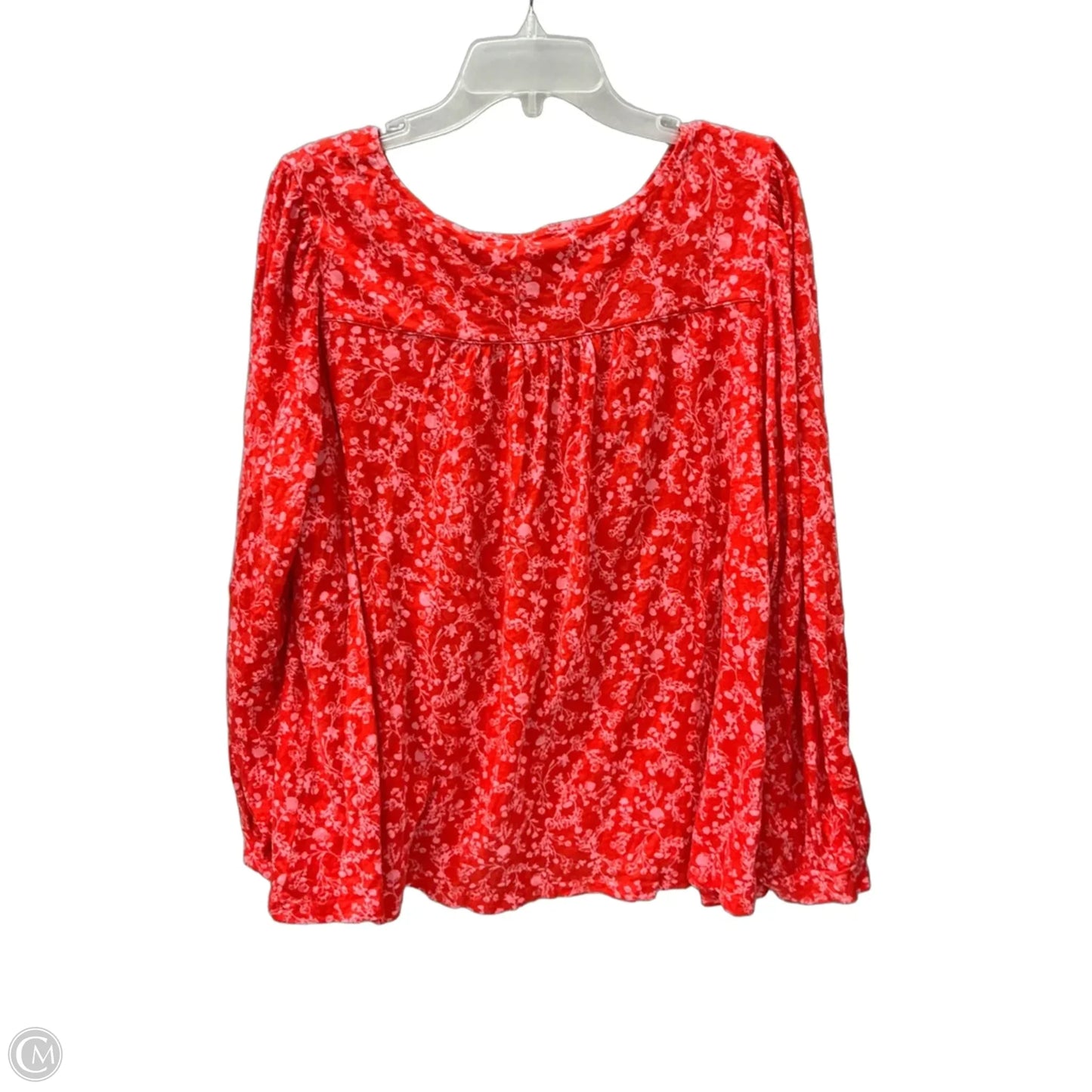 Top Long Sleeve By Cato In Red, Size: 1x