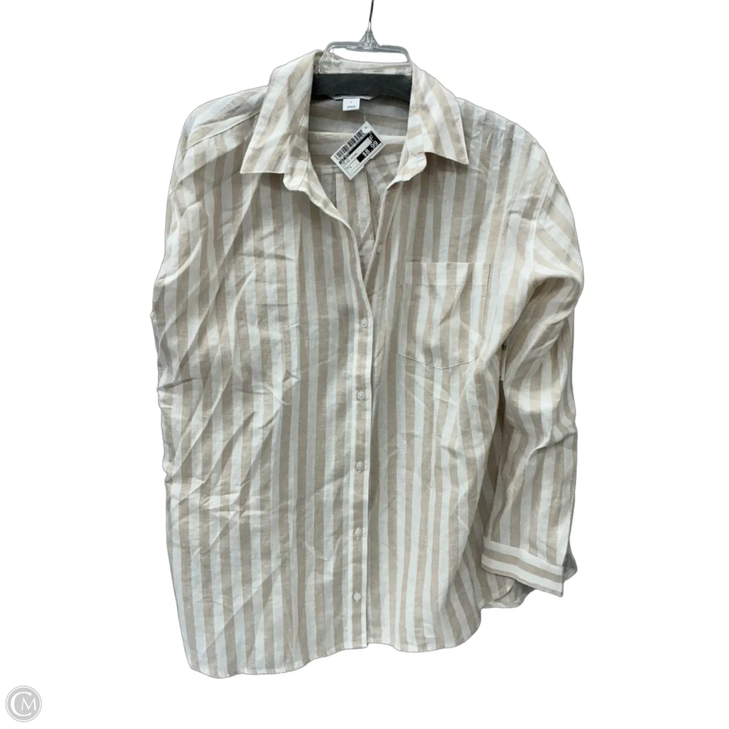 Top Long Sleeve By Old Navy In Striped Pattern, Size: L
