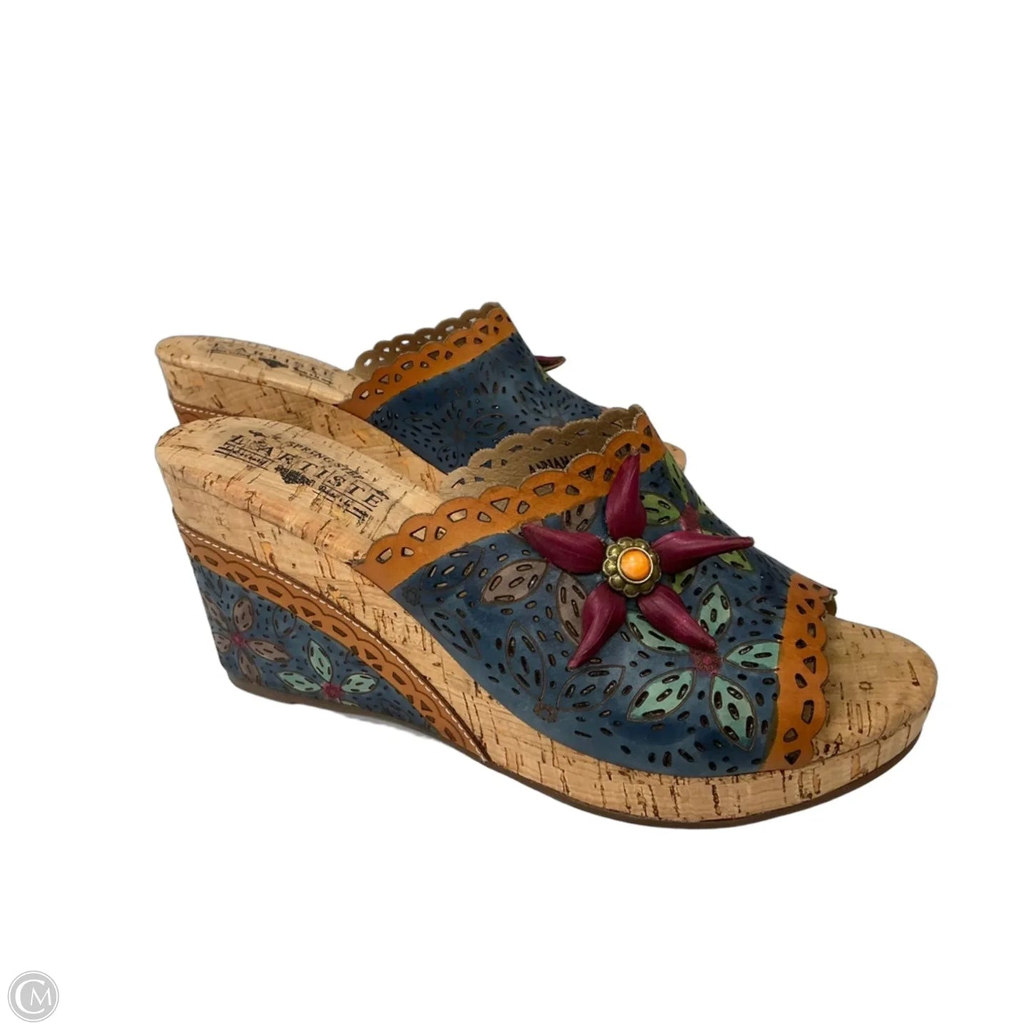 Shoes Heels Block By Spring Step In Blue, Size: 8