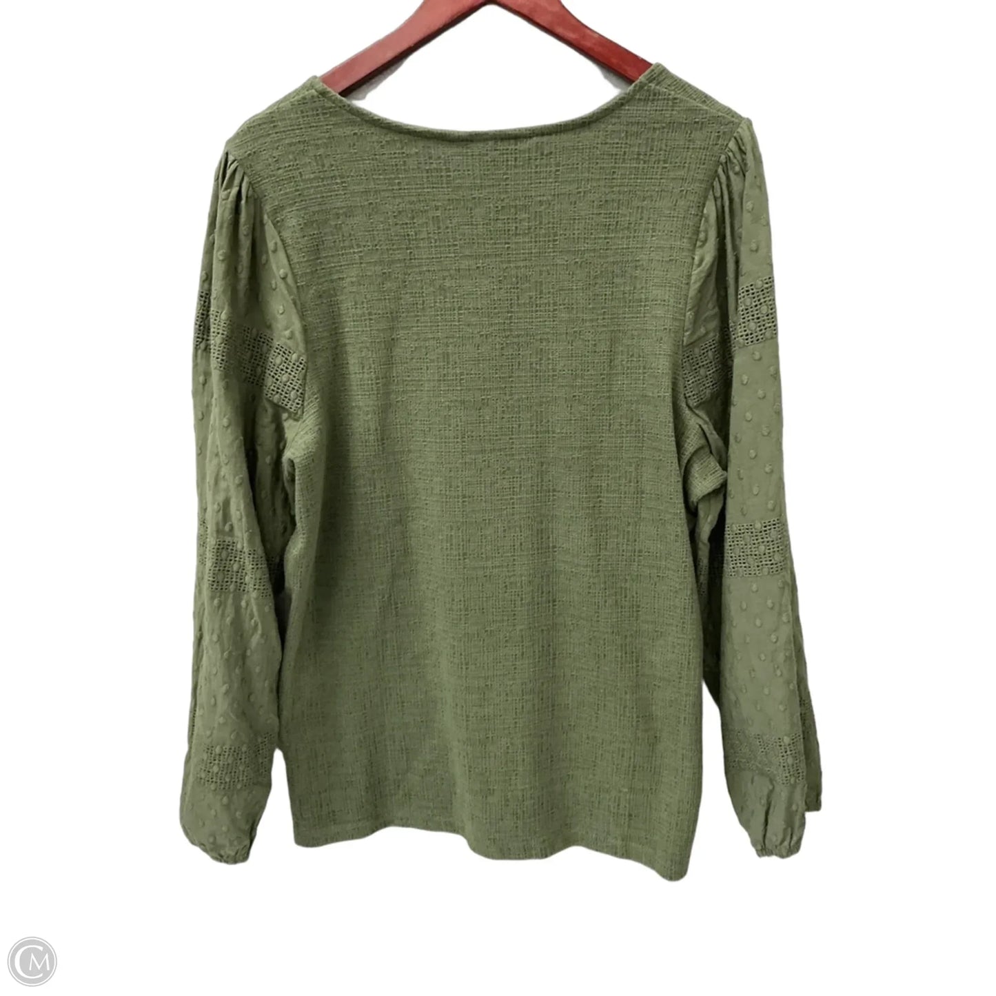 Top Long Sleeve By Cj Banks In Green, Size: 1x