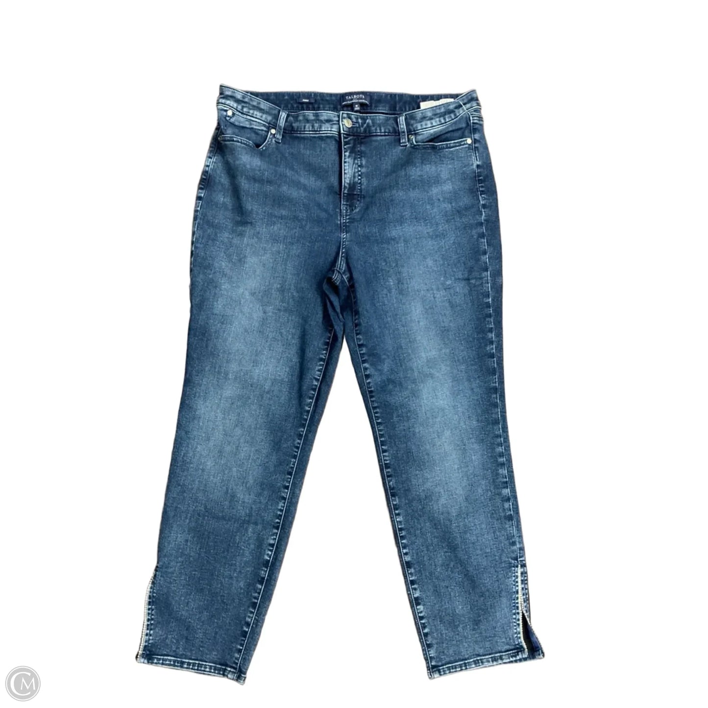 Jeans Straight By Talbots In Blue Denim, Size: 16