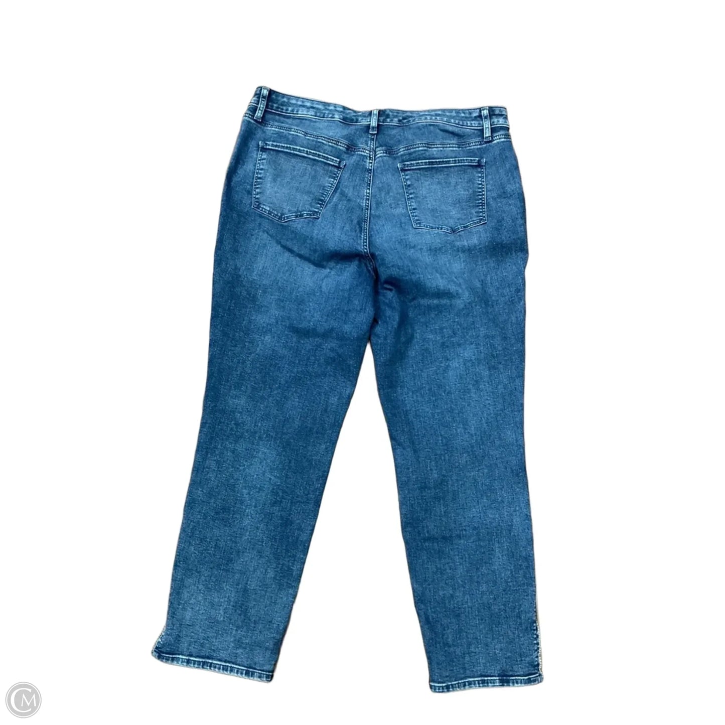Jeans Straight By Talbots In Blue Denim, Size: 16