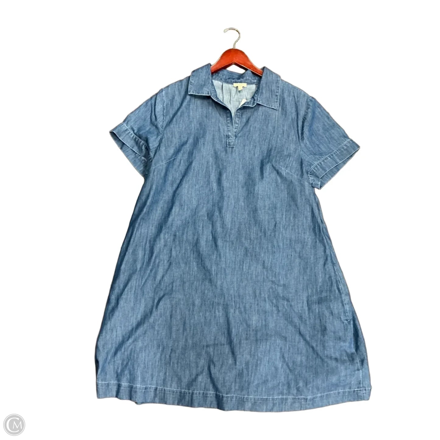 Dress Casual Midi By Talbots In Blue Denim, Size: Xl