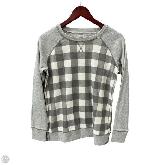 Top Long Sleeve By Eddie Bauer In Checkered Pattern, Size: Mp