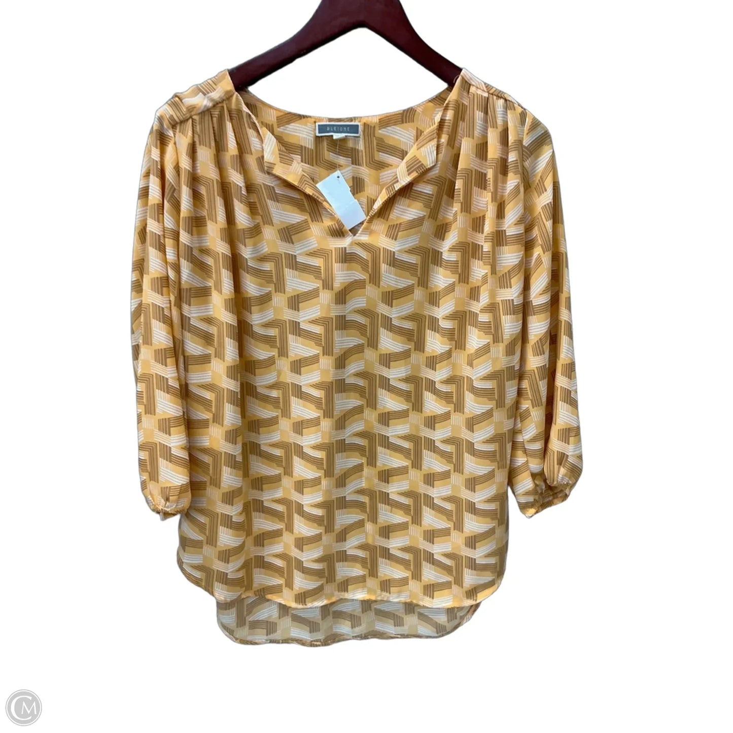 Top 3/4 Sleeve By Pleione In Orange, Size: M