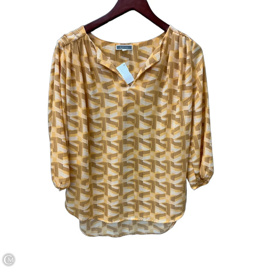 Top 3/4 Sleeve By Pleione In Orange, Size: M