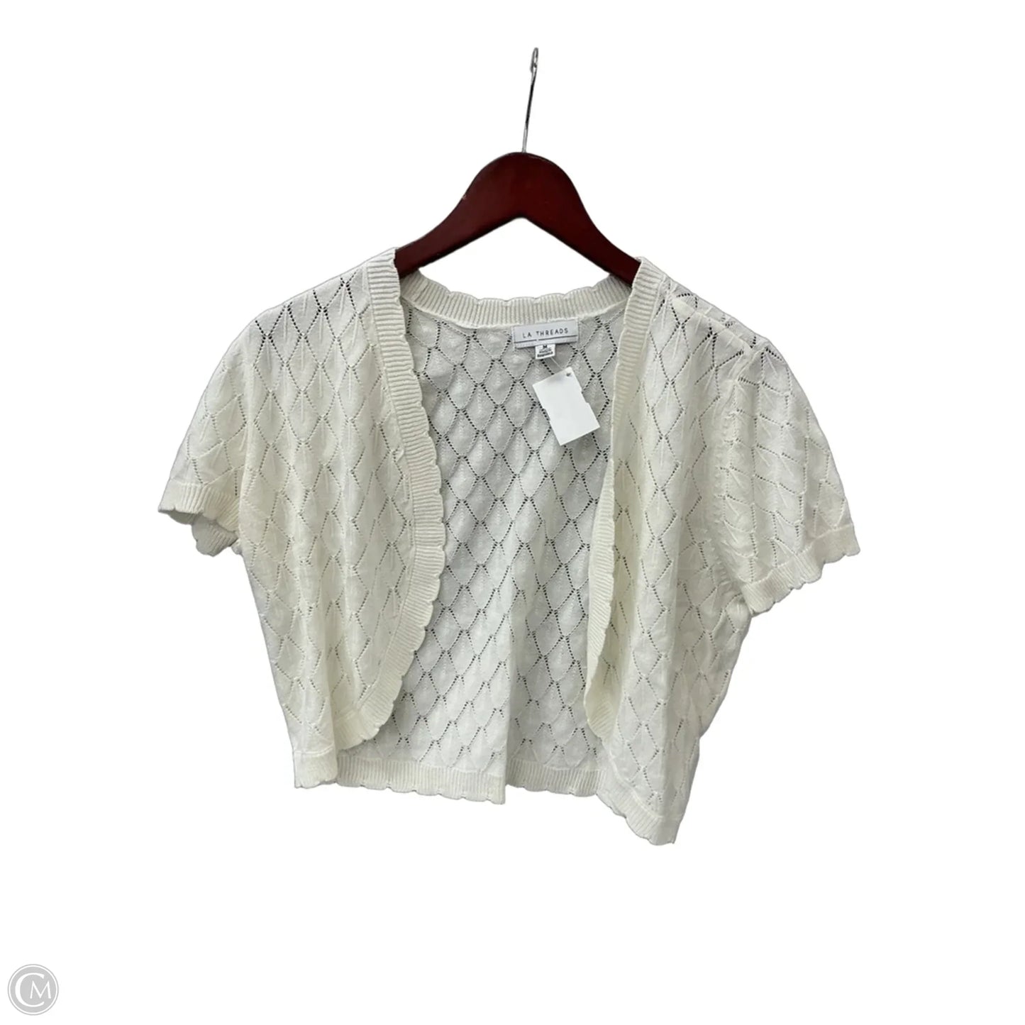 Cardigan By Clothes Mentor In Cream, Size: M