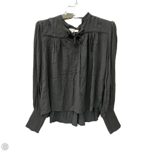 Top Long Sleeve By Frame In Black, Size: M