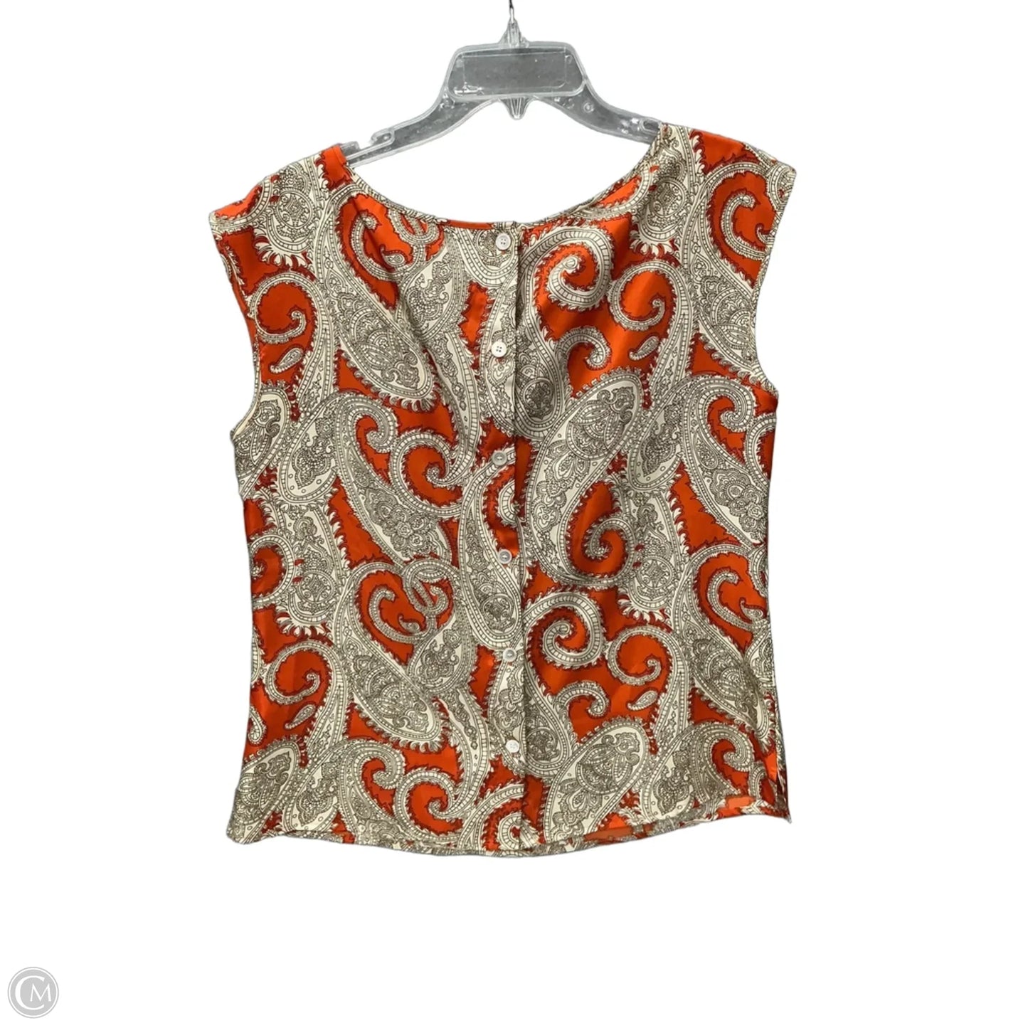 Top Sleeveless By Talbots In Orange, Size: L