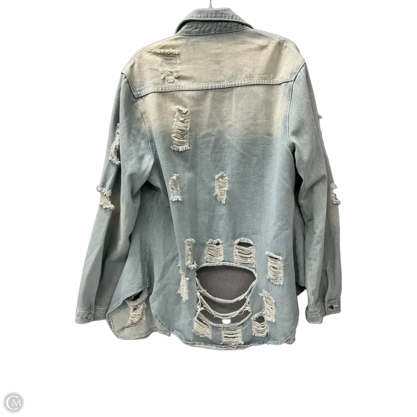 Jacket Denim By Clothes Mentor In Blue Denim, Size: 2x
