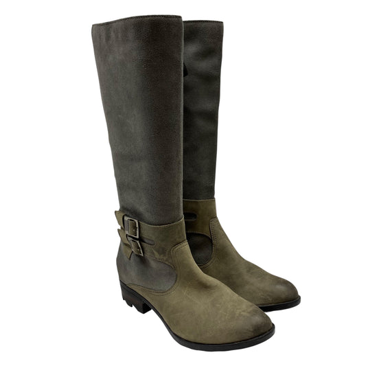 Boots Knee Flats By Sorel In Green & Grey, Size:9.5
