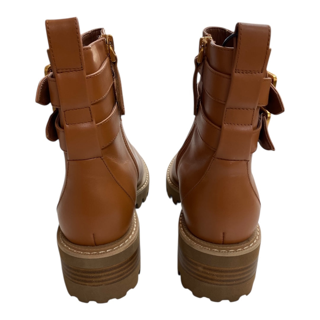 Boots Ankle Heels By Aerosoles In Brown, Size:6
