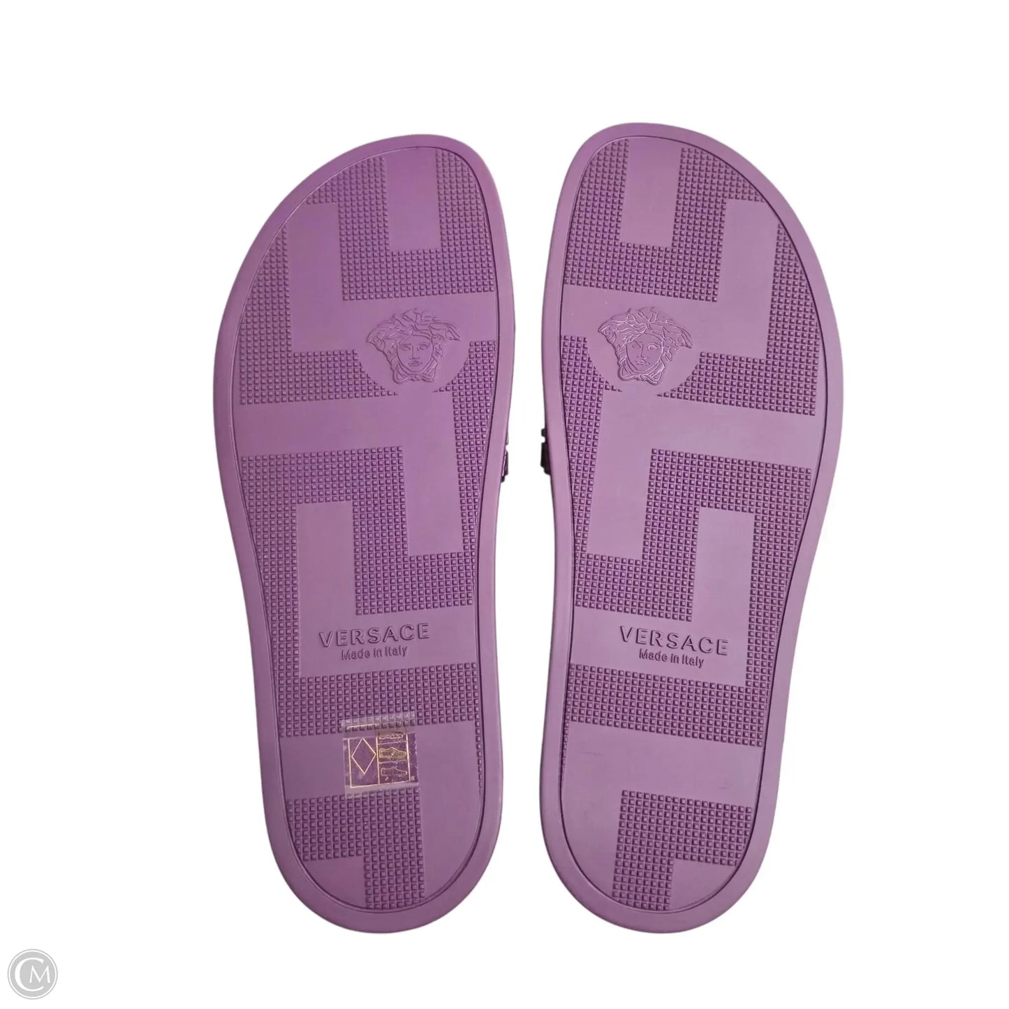 Shoes Luxury Designer By Versace In Purple, Size: 12.5