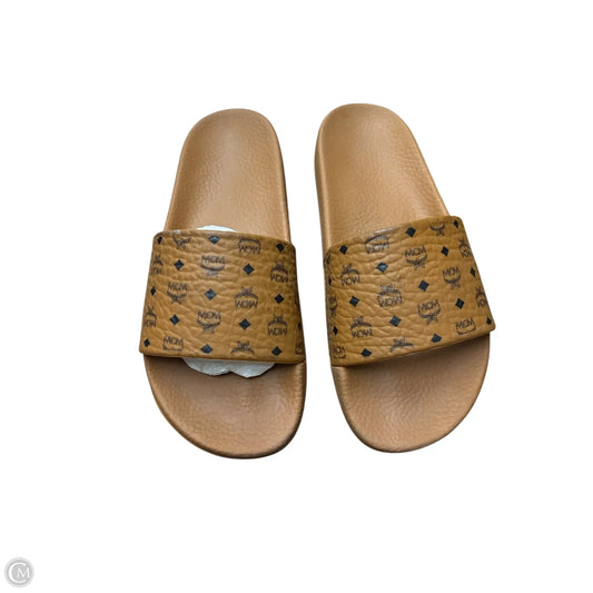 Sandals Luxury Designer By Mcm In Tan
