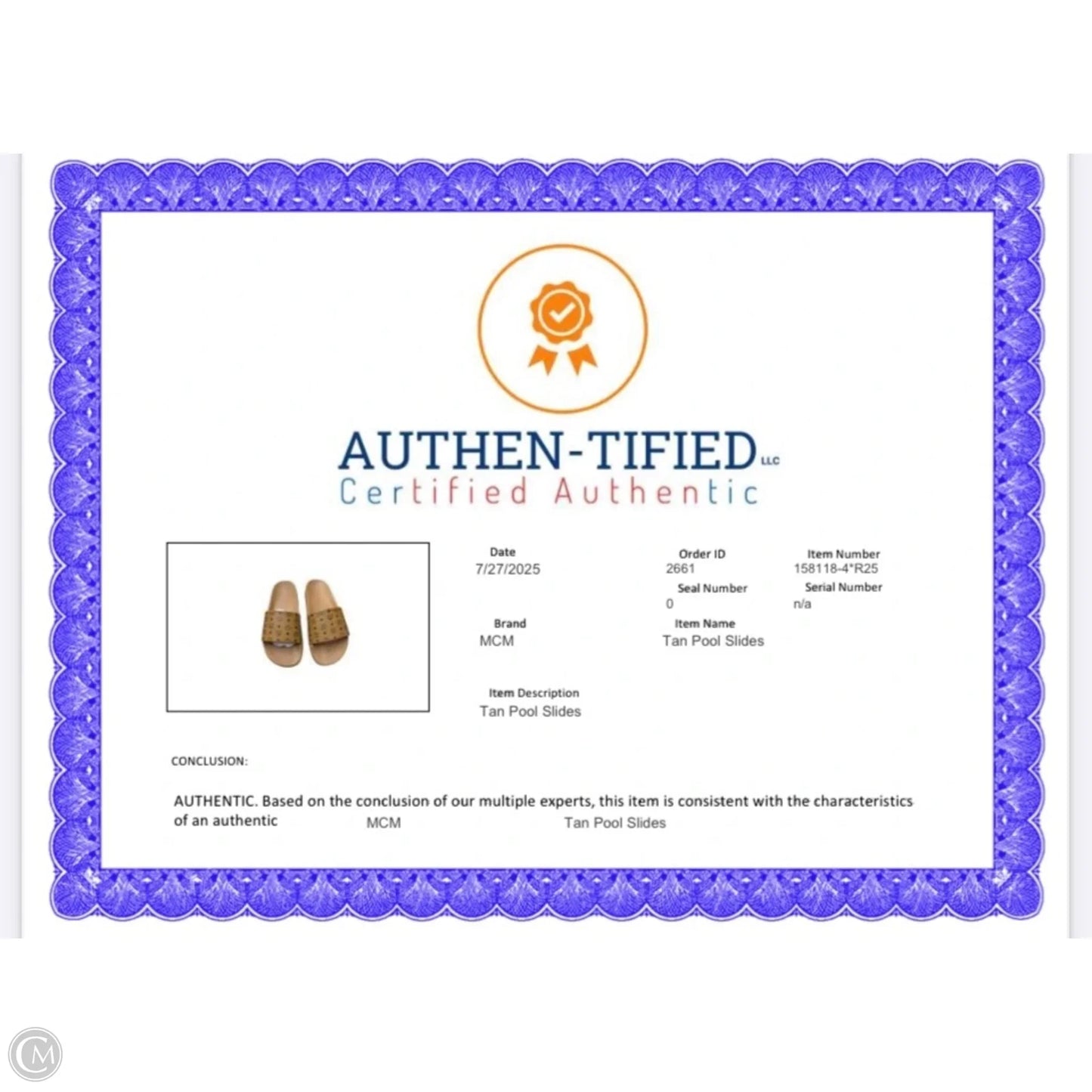 Sandals Luxury Designer By Mcm In Tan