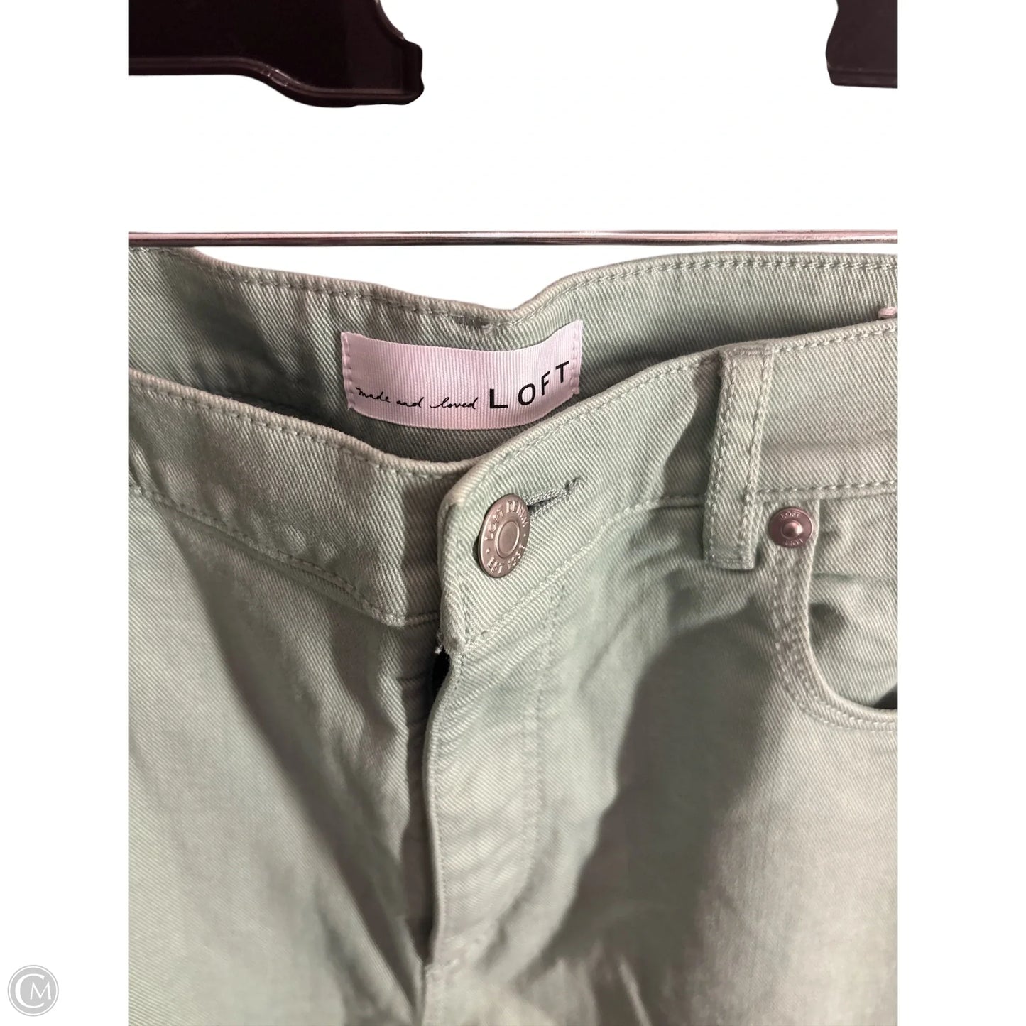 Jeans Skinny By Loft In Green, Size: 12