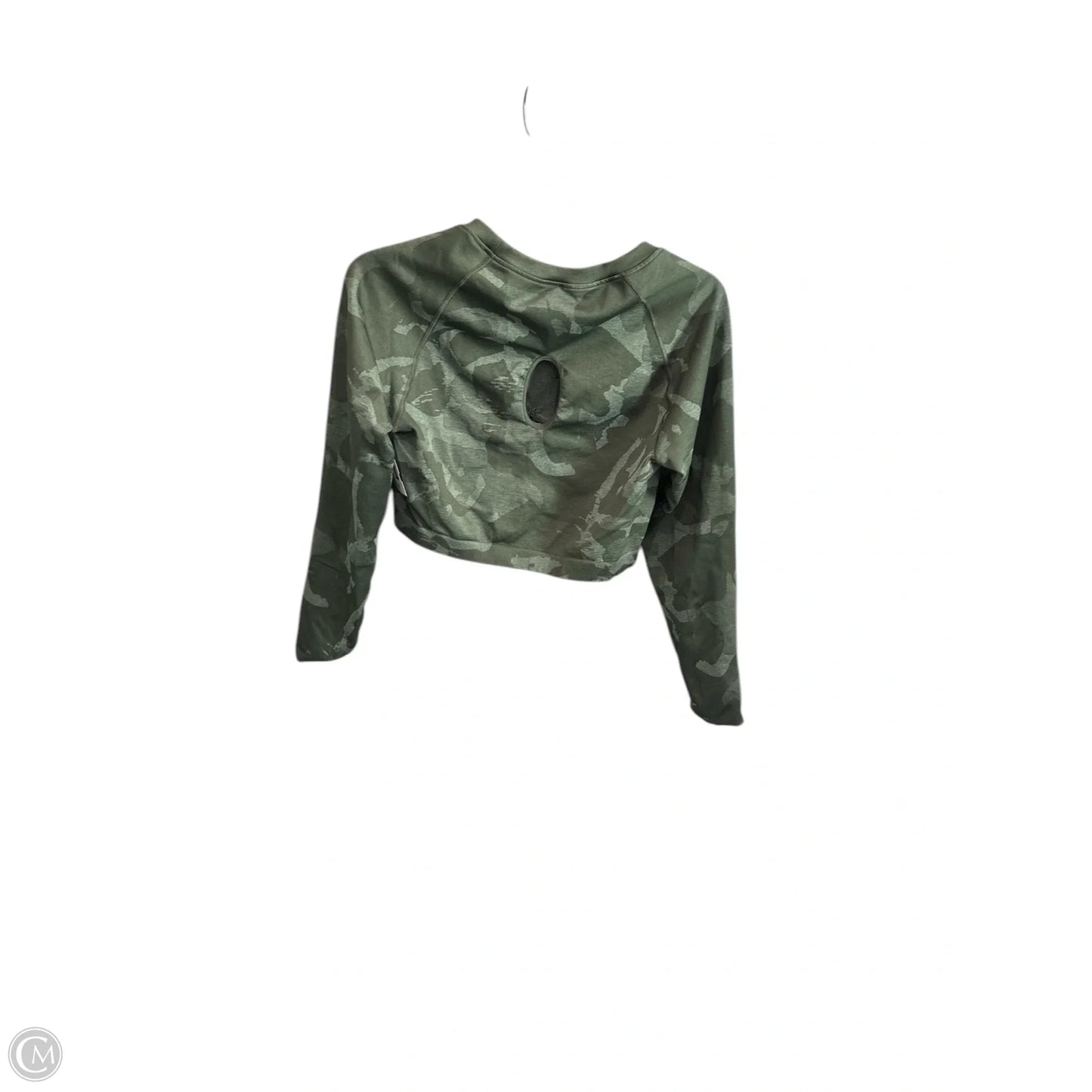 Athletic Top Long Sleeve Crewneck By Gym Shark In Green, Size: Xxl